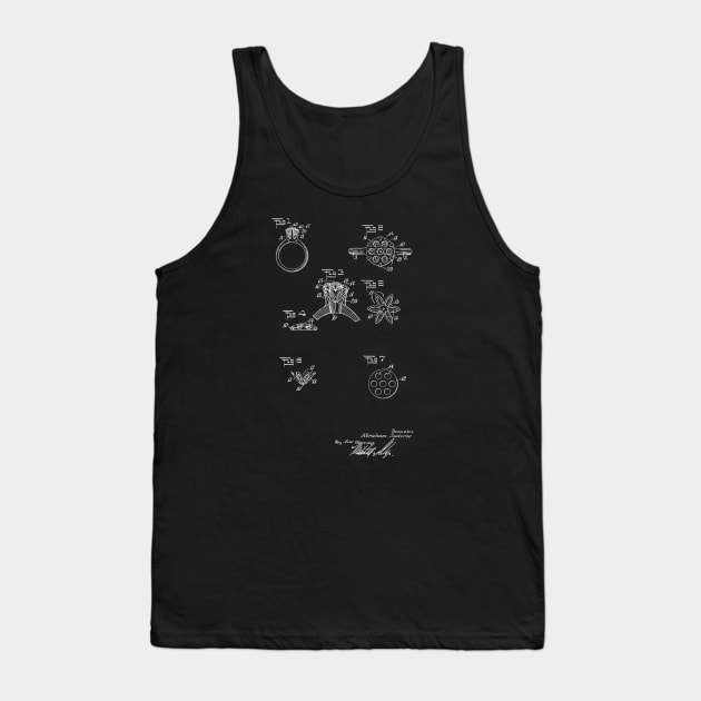 Precious Stone Setting Vintage Patent Hand Drawing Tank Top by TheYoungDesigns